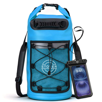 Waterproof Roll Top Dry Bag Backpack with Phone Case for Kayaking & Camping