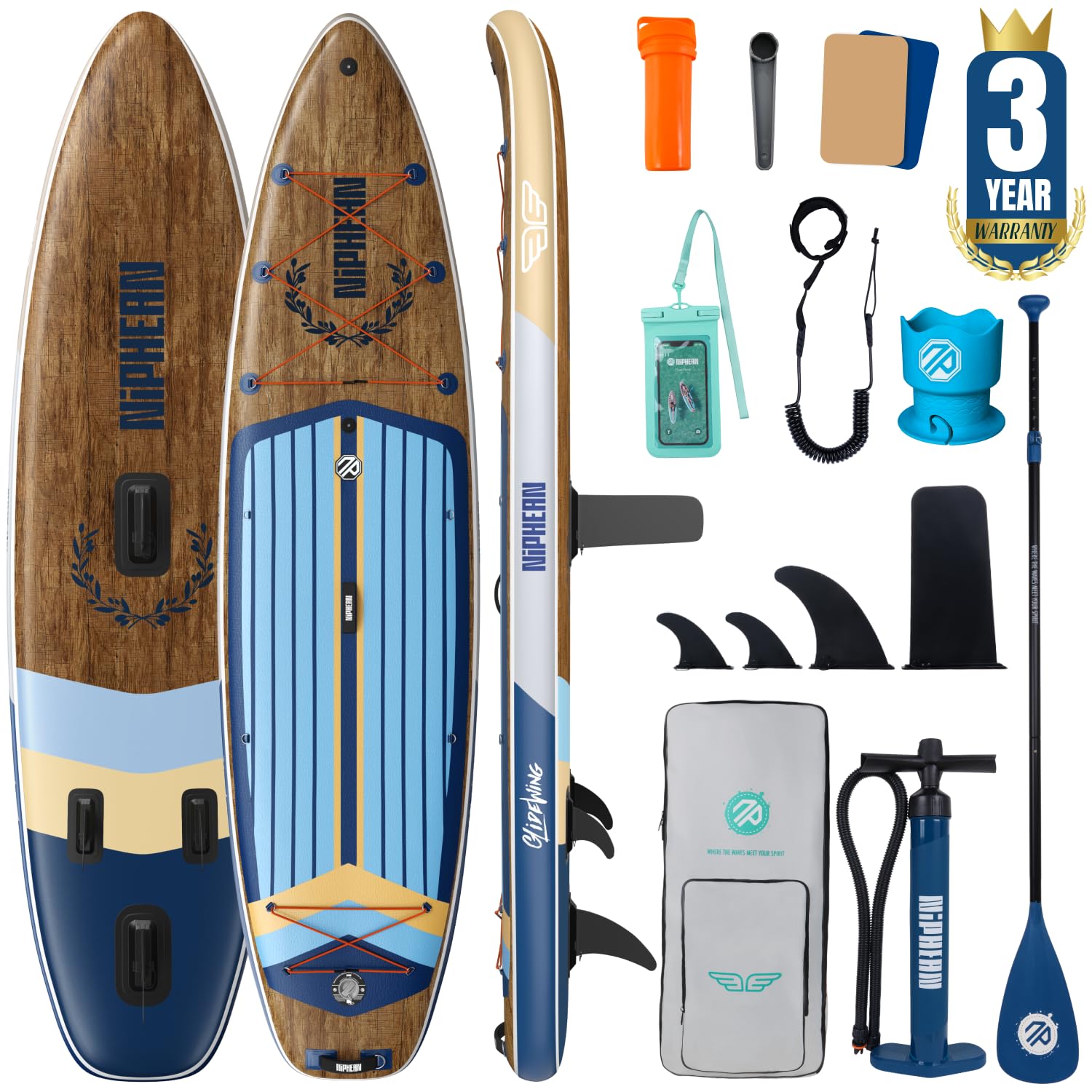 Extra Large Inflatable Paddle Board for Family Use with Accessories