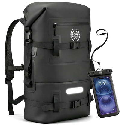 Waterproof Roll Top Dry Bag Backpack with Phone Case for Kayaking & Camping
