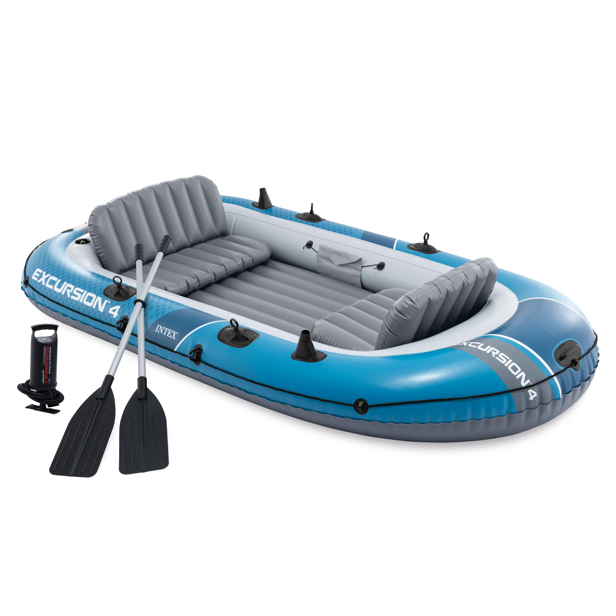 Inflatable Boat Set with Oars and High-Output Pump