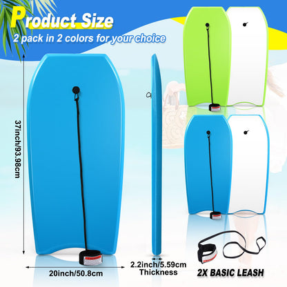 Lightweight Bodyboard with Leash for Beach Surfing and Water Activities