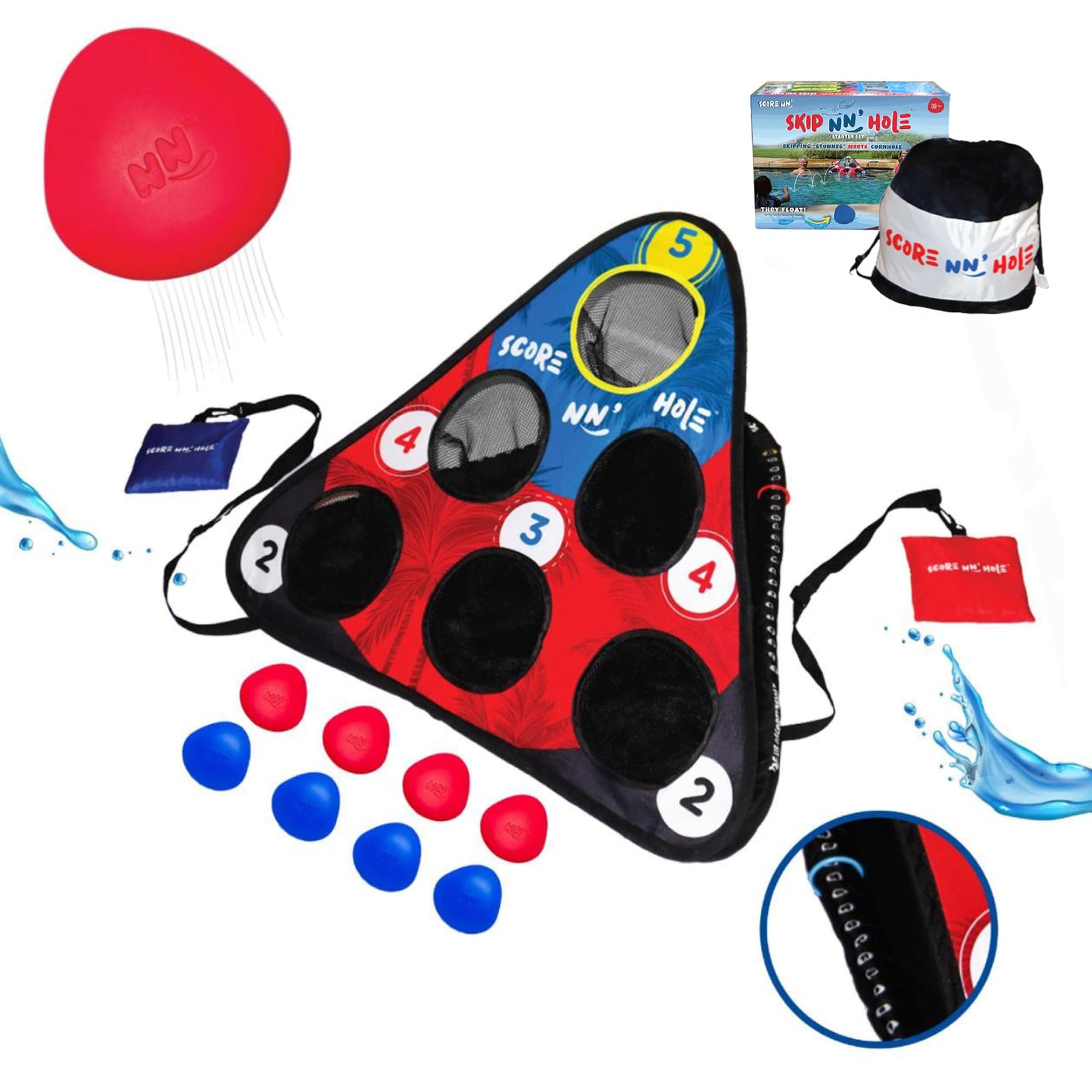 Floating Pool Cornhole Game for Adults & Family Water Fun