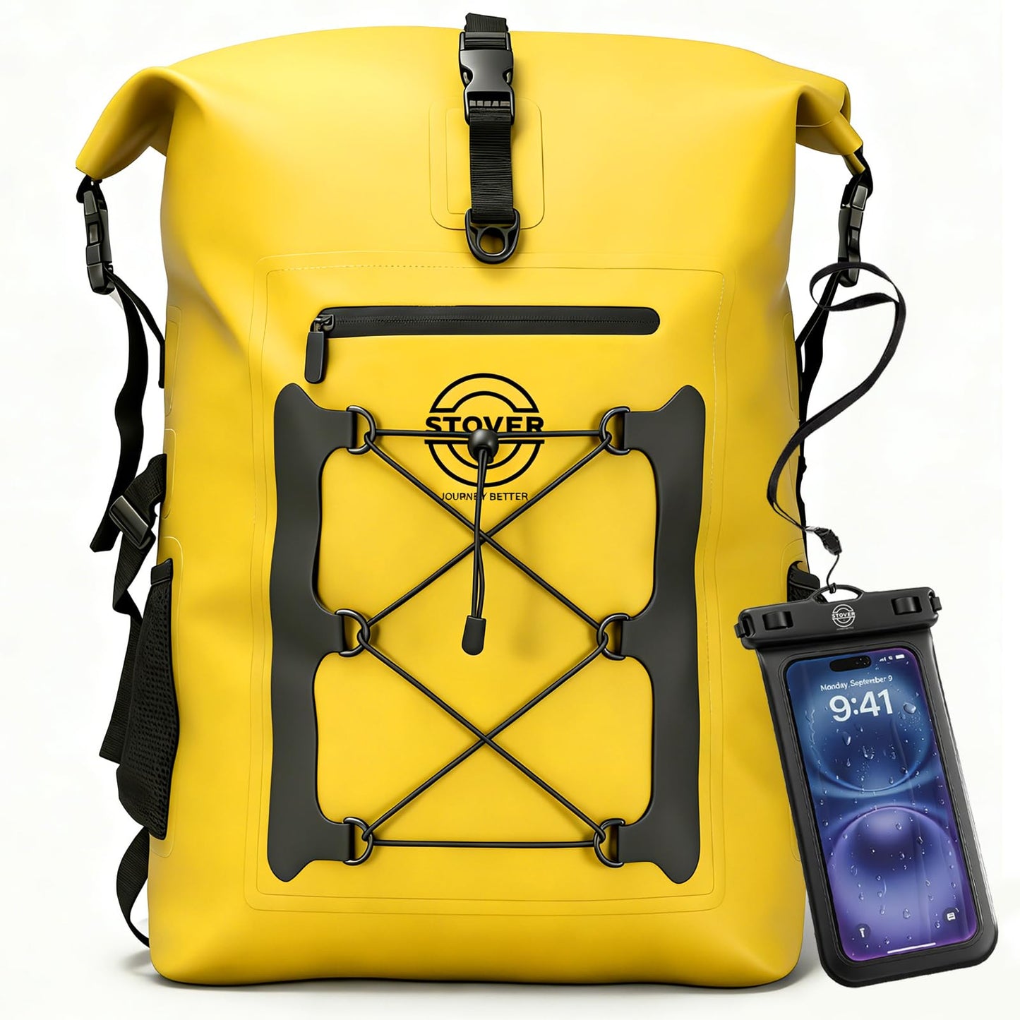 Waterproof Roll Top Dry Bag Backpack with Phone Case for Kayaking & Camping
