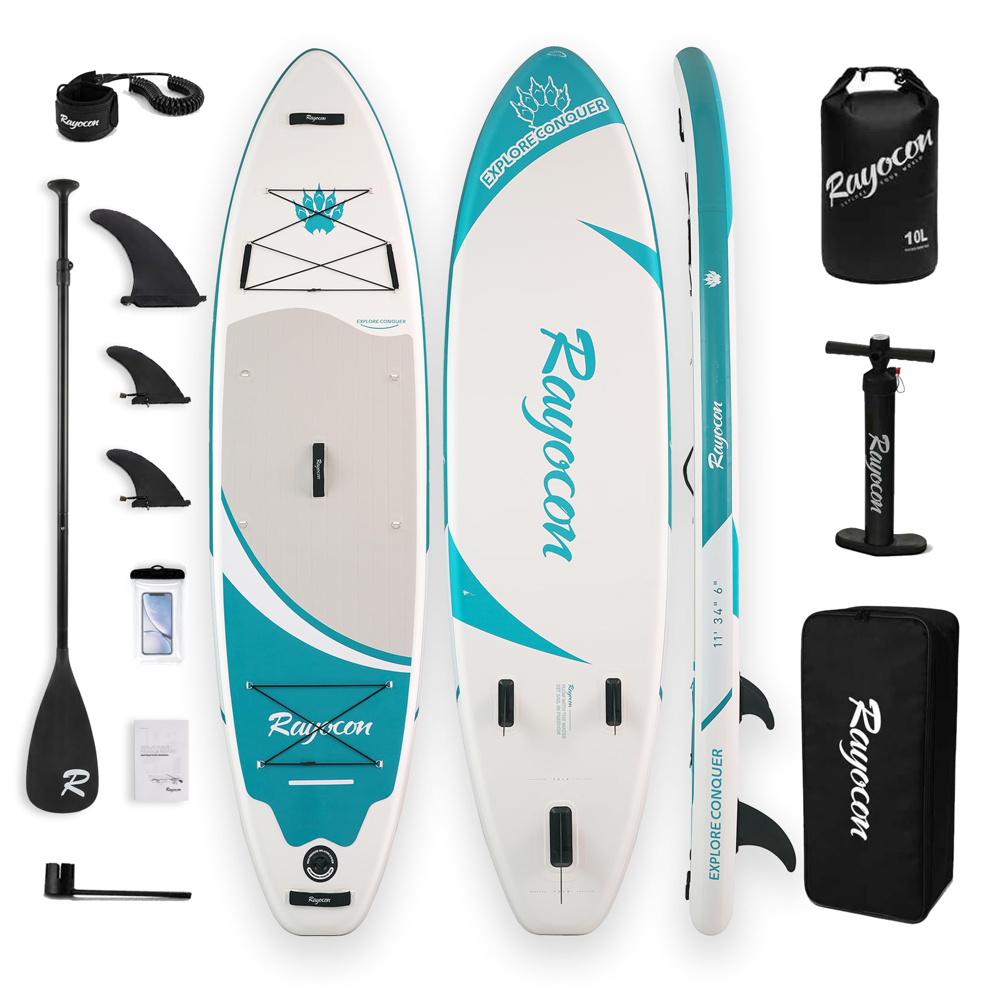 11' Extra Wide Inflatable Stand Up Paddle Board with Accessories