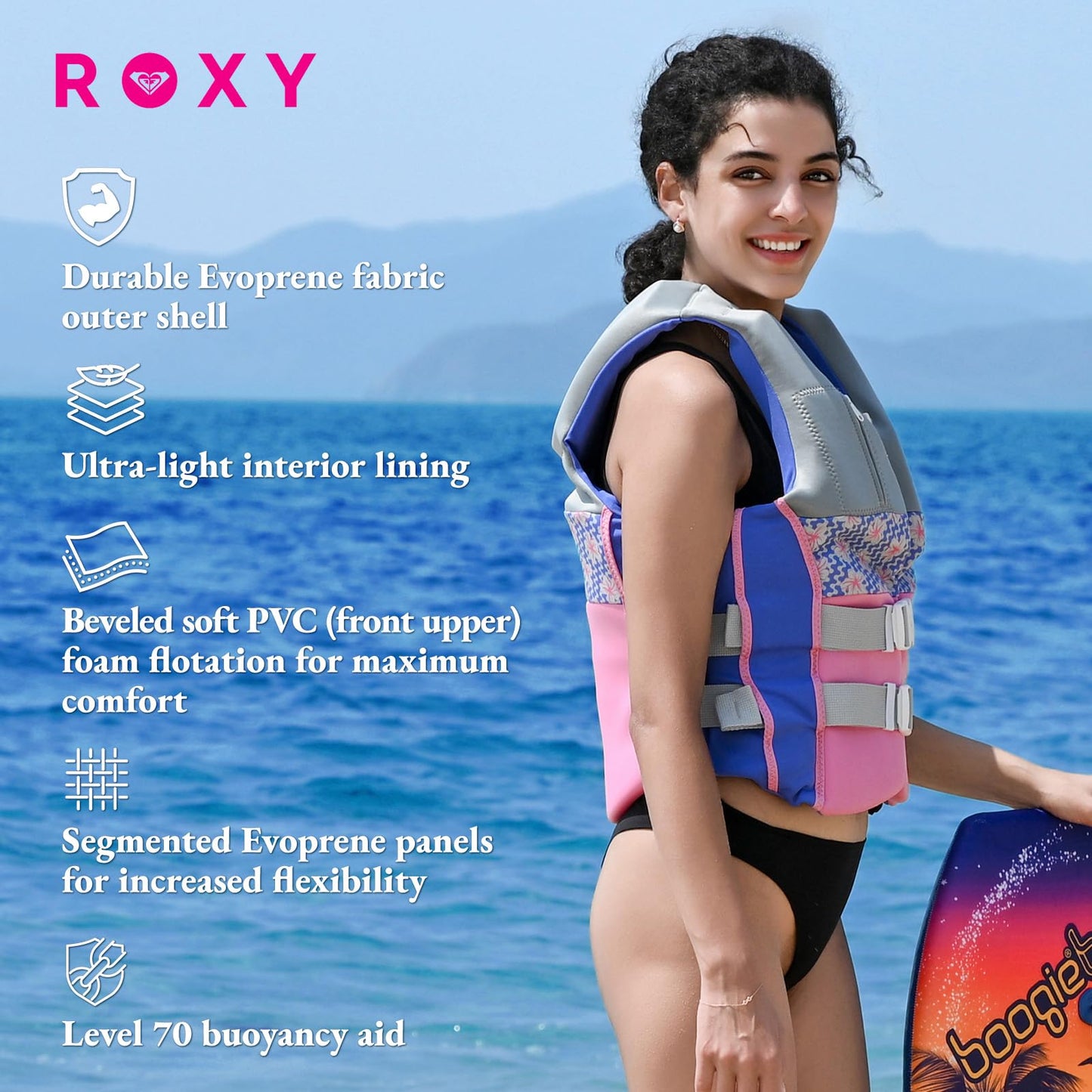 USCG Approved Lightweight Life Jacket for Women & Watersports Activities