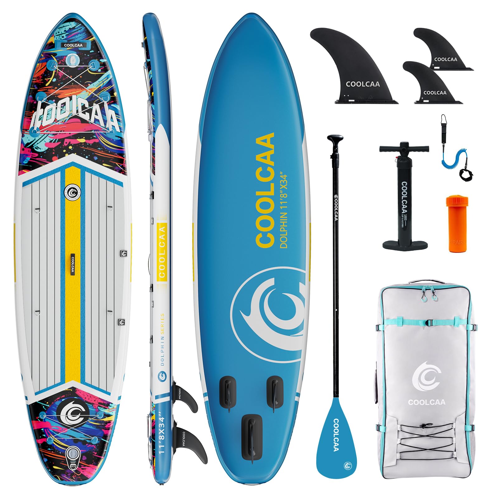 Extra Wide Inflatable Paddle Board for Family, Beginners & Fishing Use