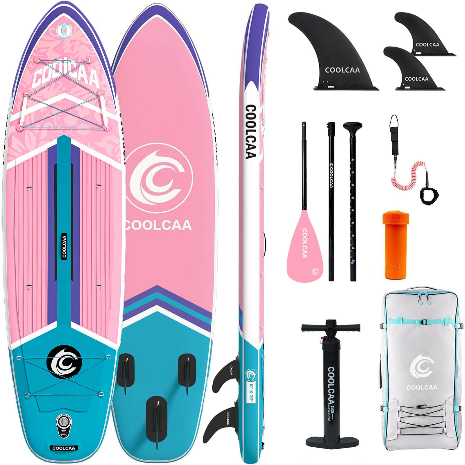 Extra Wide Inflatable Paddle Board for Family, Beginners & Fishing Use