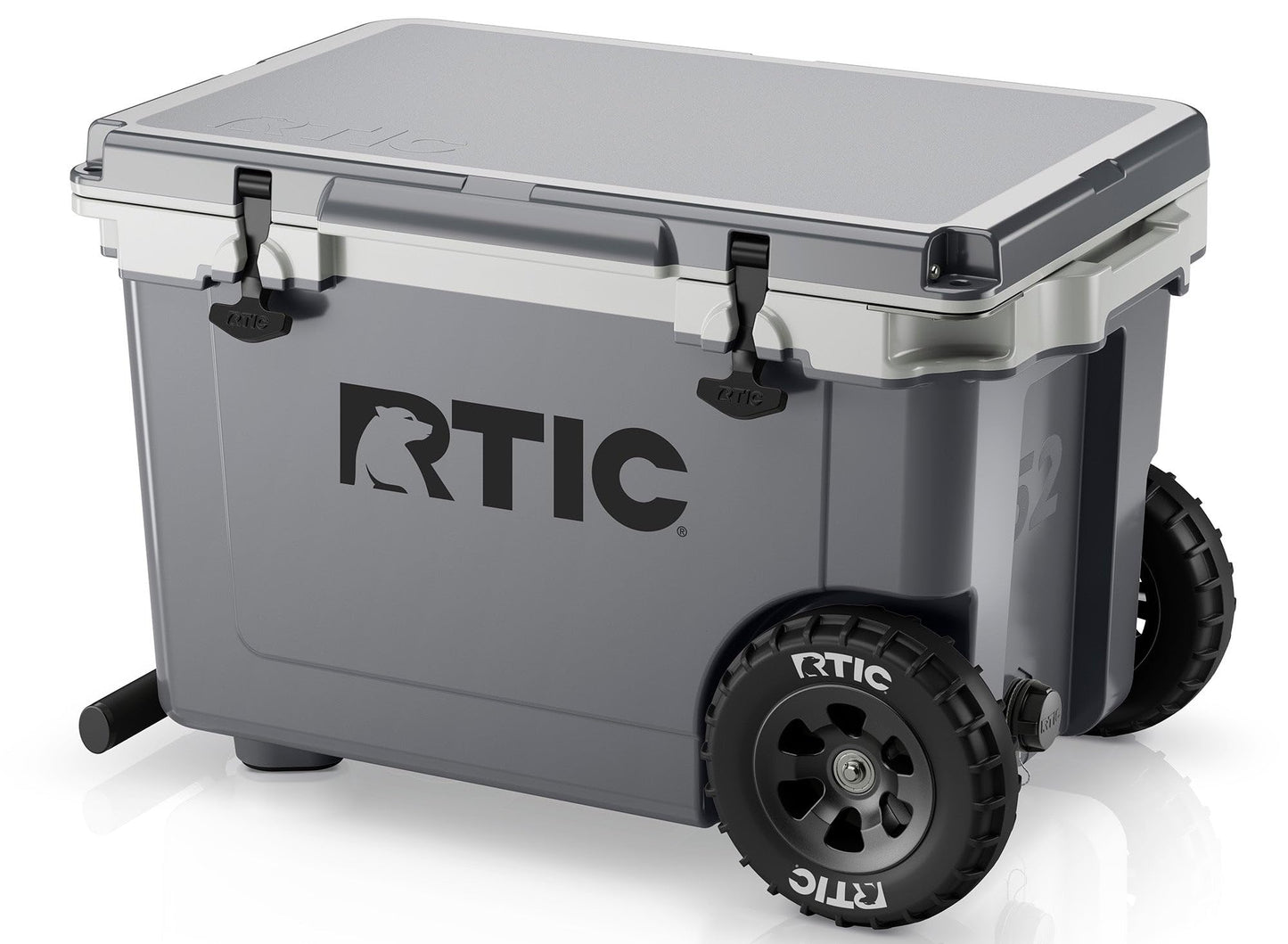 52 Quart Wheeled Hard Cooler with Insulated Ice Chest for Outdoor Activities