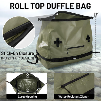 Waterproof Roll Top Duffel Bag for Kayaking Camping & Outdoor Travel