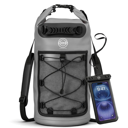 Waterproof Roll Top Dry Bag Backpack with Phone Case for Kayaking & Camping