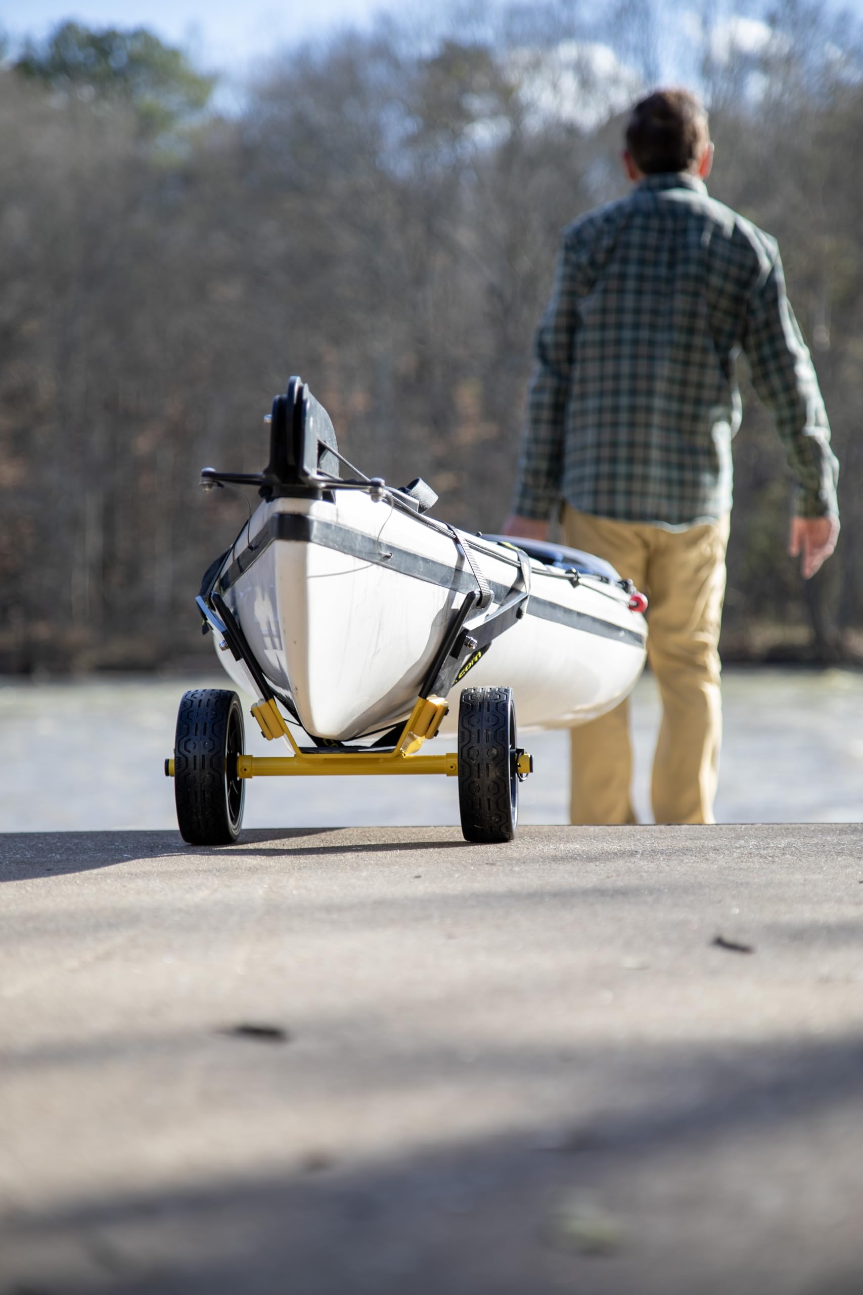 Kayak Canoe Transport Cart with Straps and Lightweight Aluminum Frame