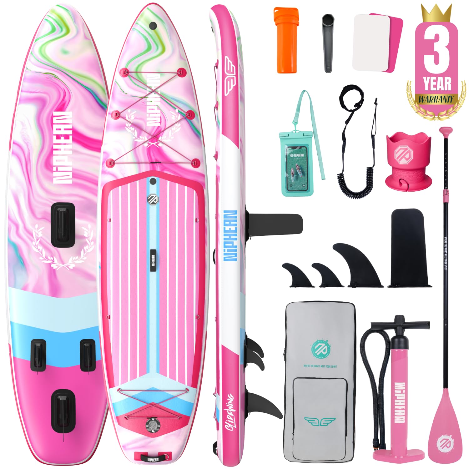 Extra Large Inflatable Paddle Board for Family Use with Accessories