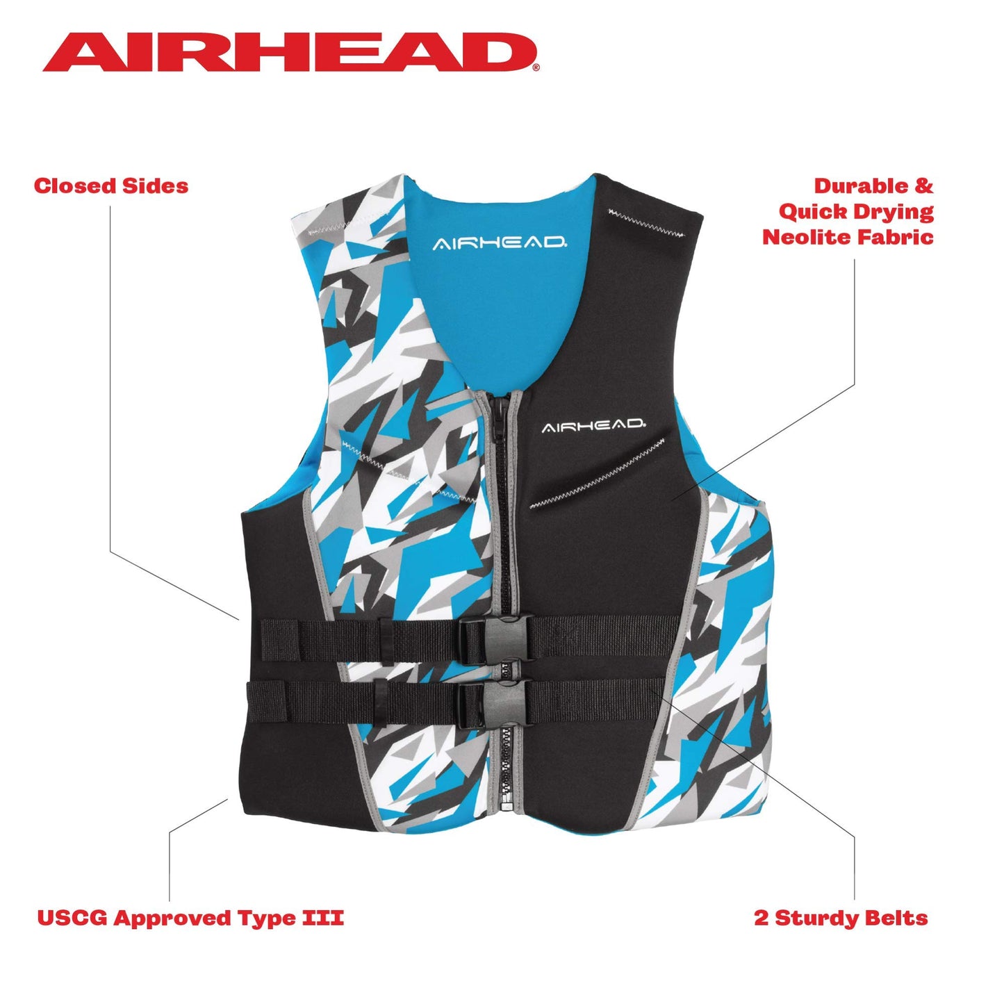 USCG Approved Neolite Flex Life Jacket for Boating Kayaking & Watersports