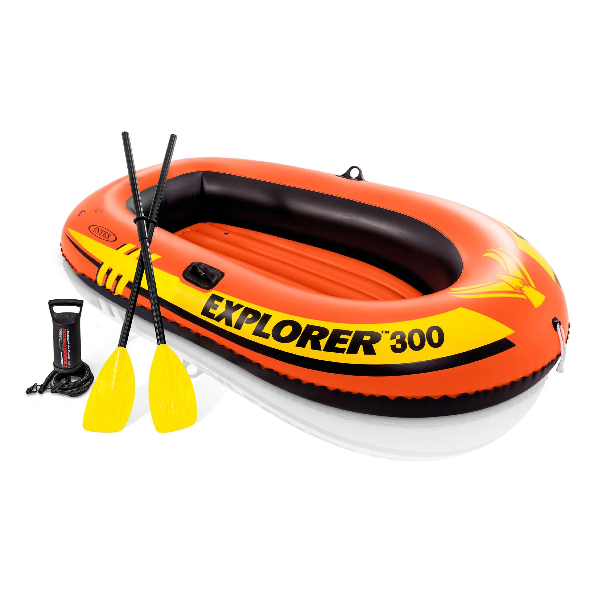 Compact Inflatable Boat with Dual Air Chambers and Oar Locks