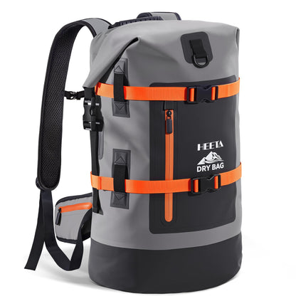 40L Waterproof Dry Bag Backpack with Roll Top Design for Kayaking & Outdoor Travel