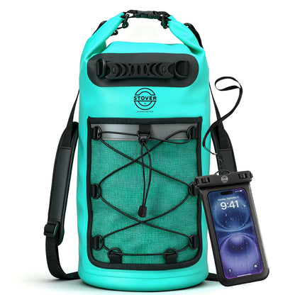 Waterproof Roll Top Dry Bag Backpack with Phone Case for Kayaking & Camping