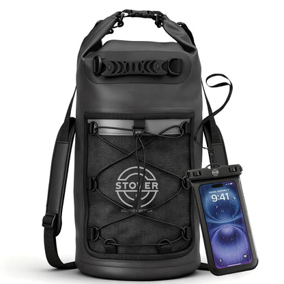 Waterproof Roll Top Dry Bag Backpack with Phone Case for Kayaking & Camping