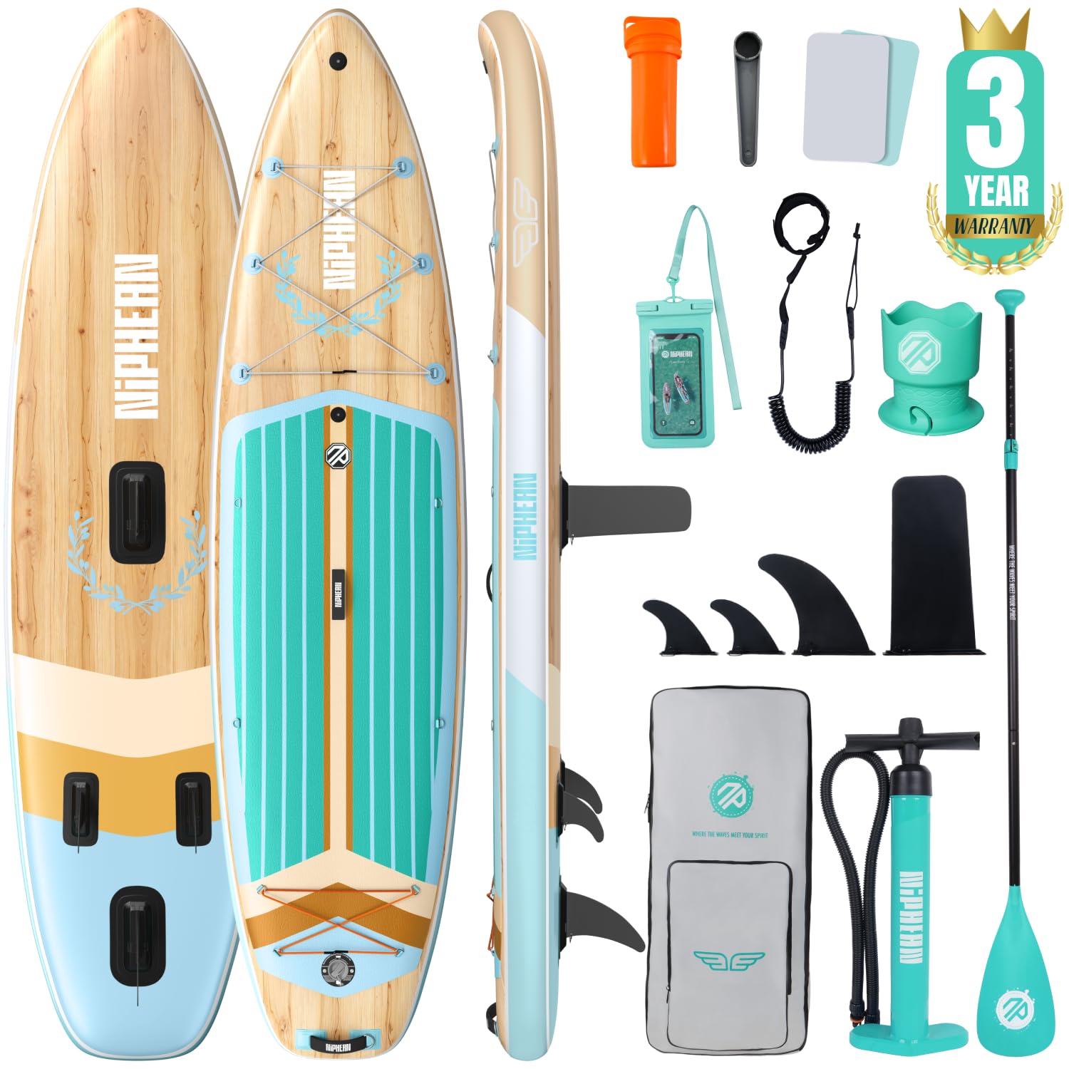 Extra Large Inflatable Paddle Board for Family Use with Accessories
