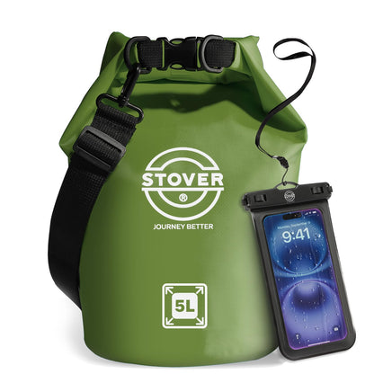 Waterproof Roll Top Dry Bag Backpack with Phone Case for Kayaking & Camping