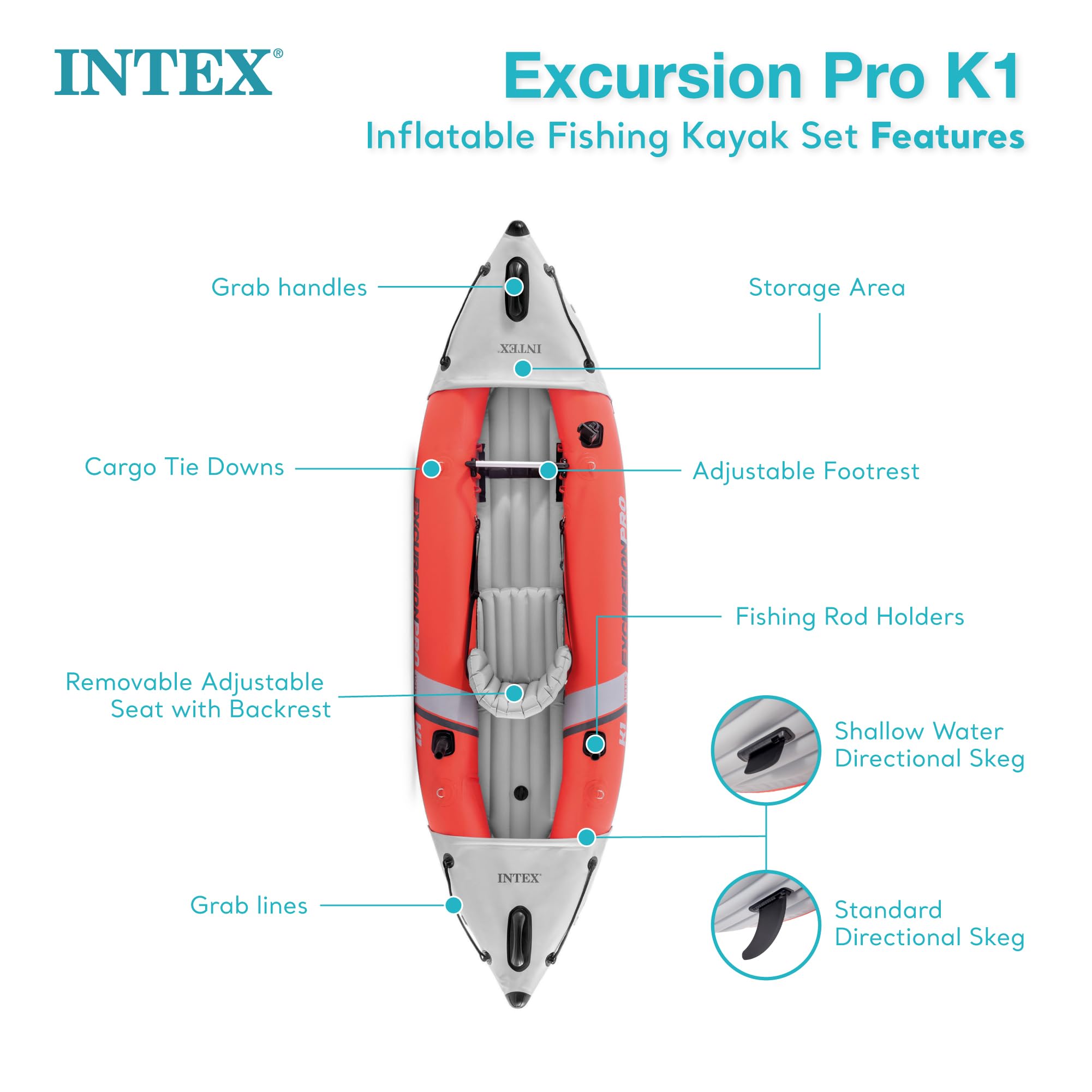 Inflatable Kayak Set with Paddles Pump & Adjustable Bucket Seat