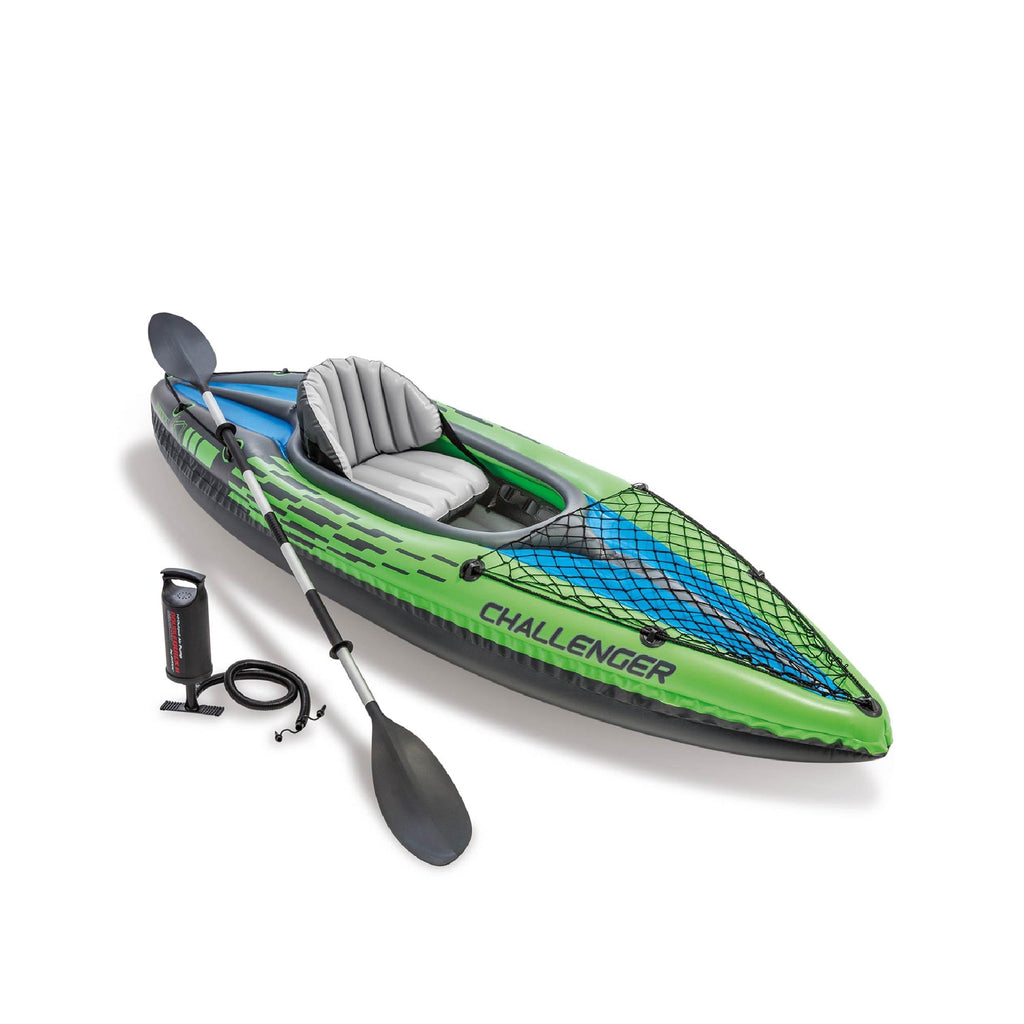 Inflatable Kayak Set with Paddles Pump Adjustable Seat & Storage Net