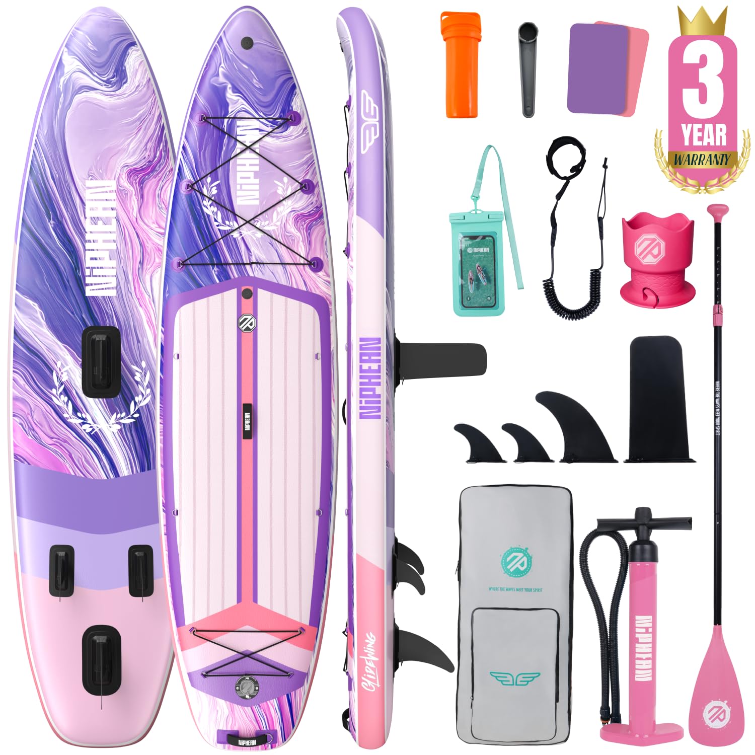 Extra Large Inflatable Paddle Board for Family Use with Accessories