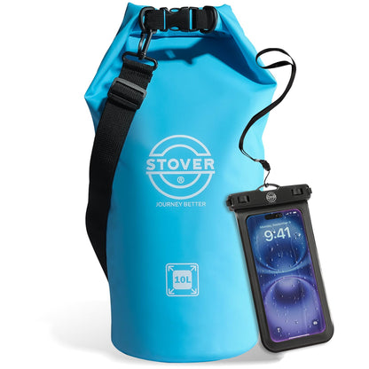 Waterproof Roll Top Dry Bag Backpack with Phone Case for Kayaking & Camping