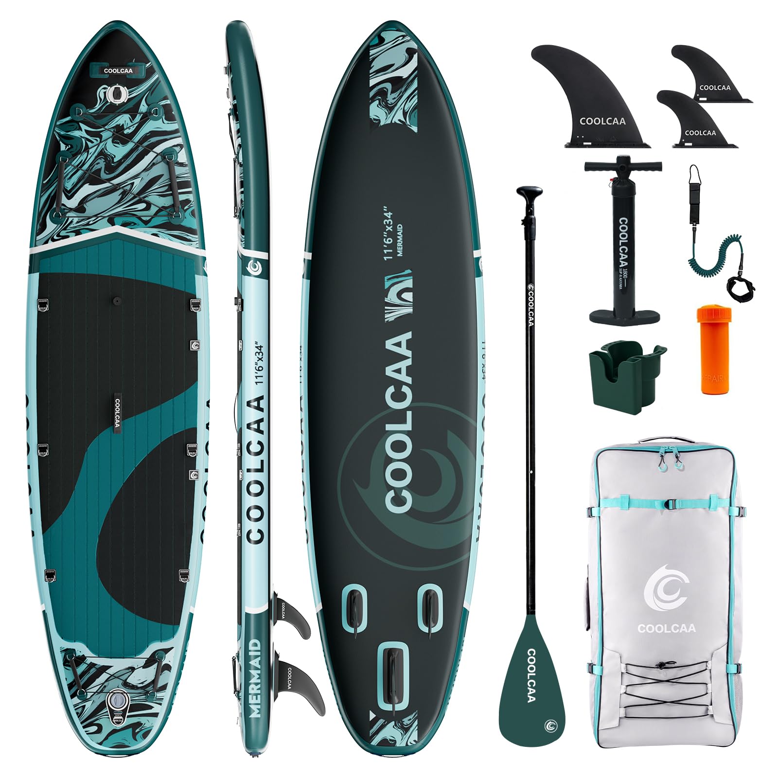 Extra Wide Inflatable Paddle Board for Family, Beginners & Fishing Use