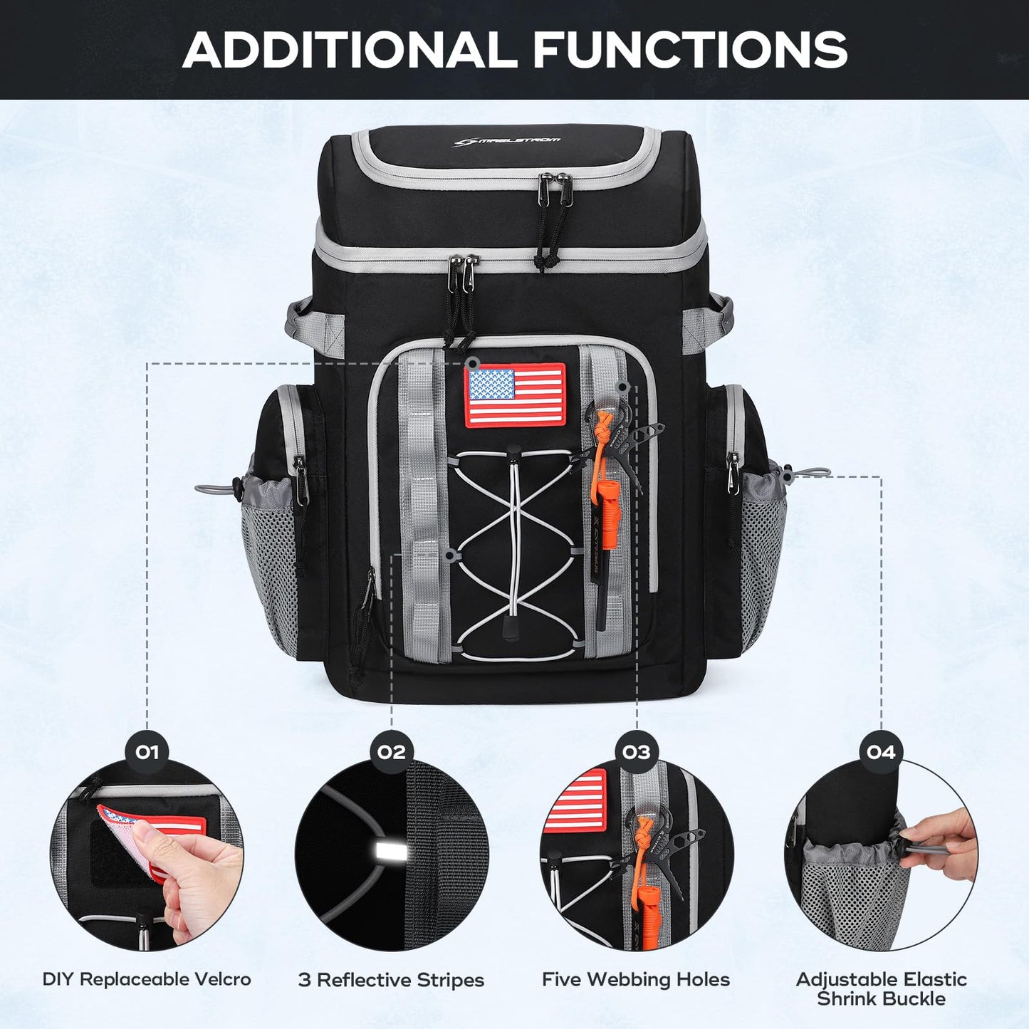 Maelstrom 35/50 Can Insulated Backpack Cooler, Leakproof Soft Lunch Ice Bag