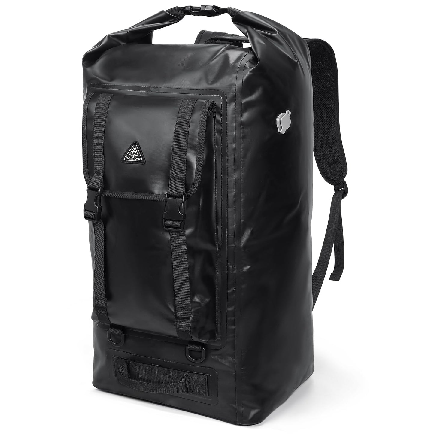 IPX7 Waterproof Roll Top Backpack with Air Valve for Kayaking & Camping