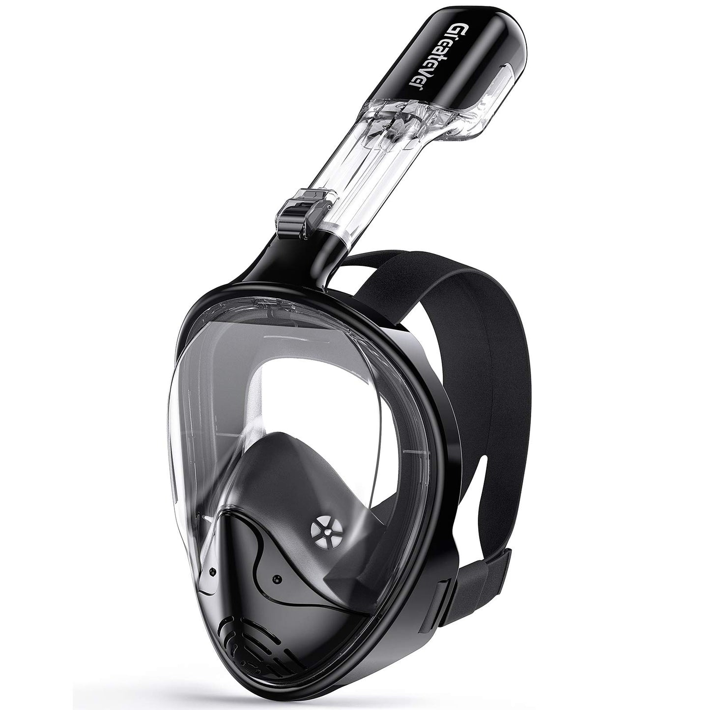 Full Face Snorkel Mask with Dry Top System and Camera Mount for Adults