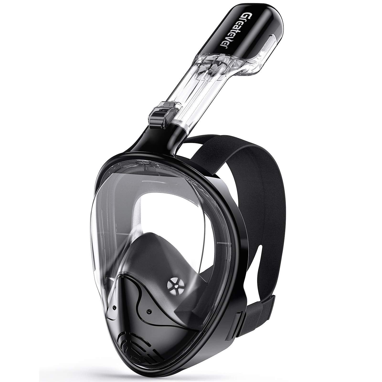 Full Face Snorkel Mask with Dry Top System and Camera Mount for Adults