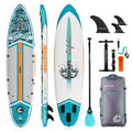 Extra Wide Inflatable Paddle Board for Family, Beginners & Fishing Use
