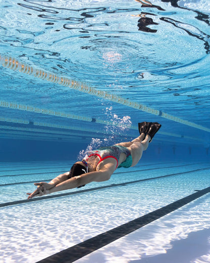 Silicone Short Blade Swim Training Fins for Adults Men & Women