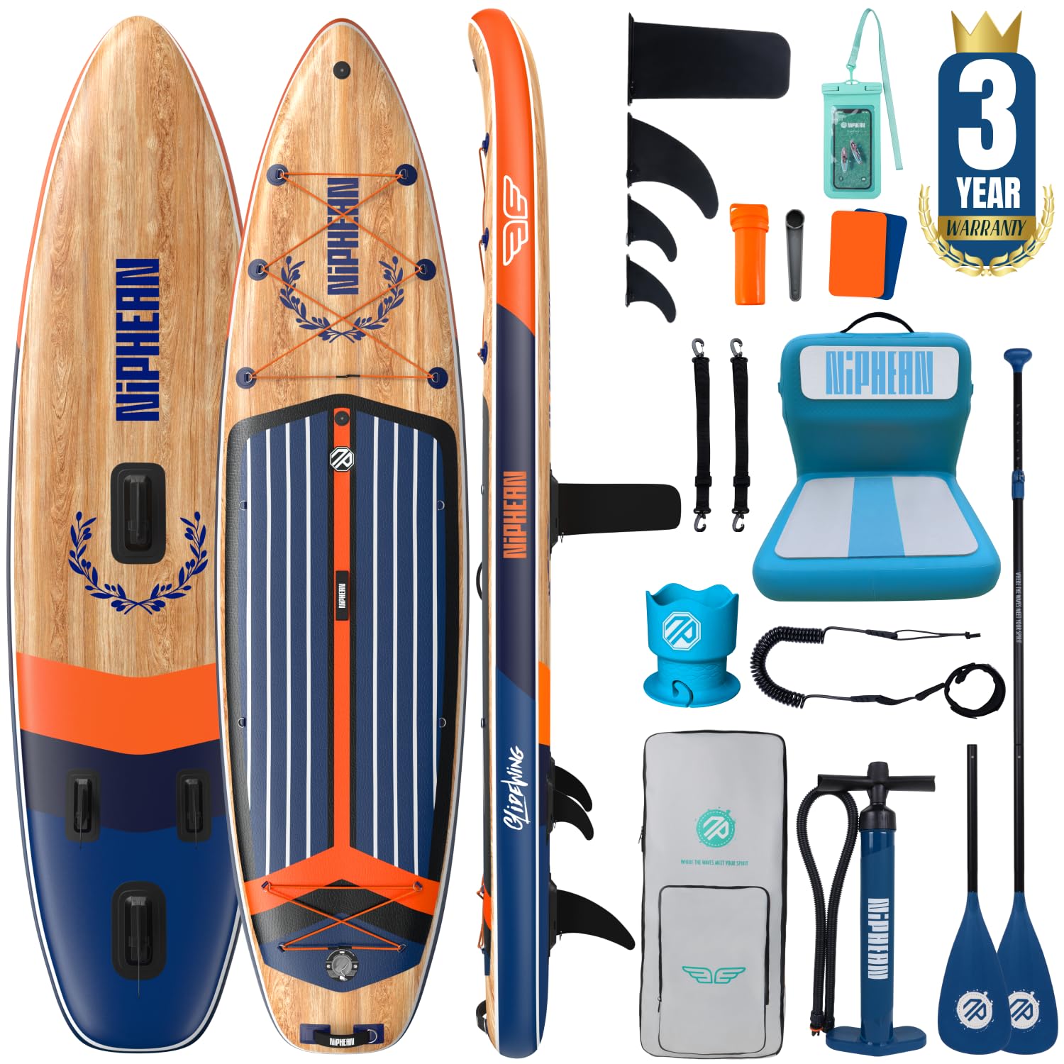 Extra Large Inflatable Paddle Board for Family Use with Accessories