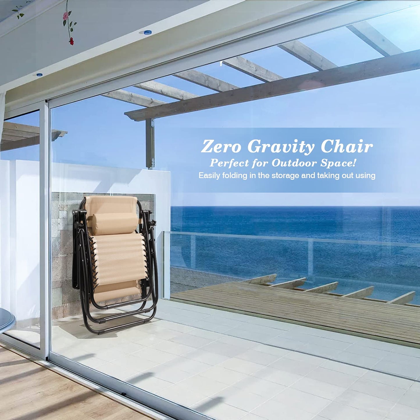 Adjustable Zero Gravity Folding Lounge Chair for Outdoor Relaxation