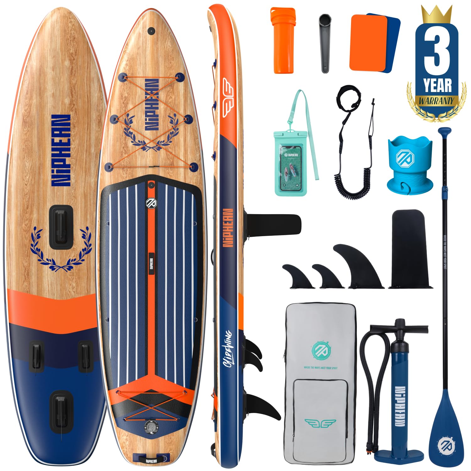 Extra Large Inflatable Paddle Board for Family Use with Accessories