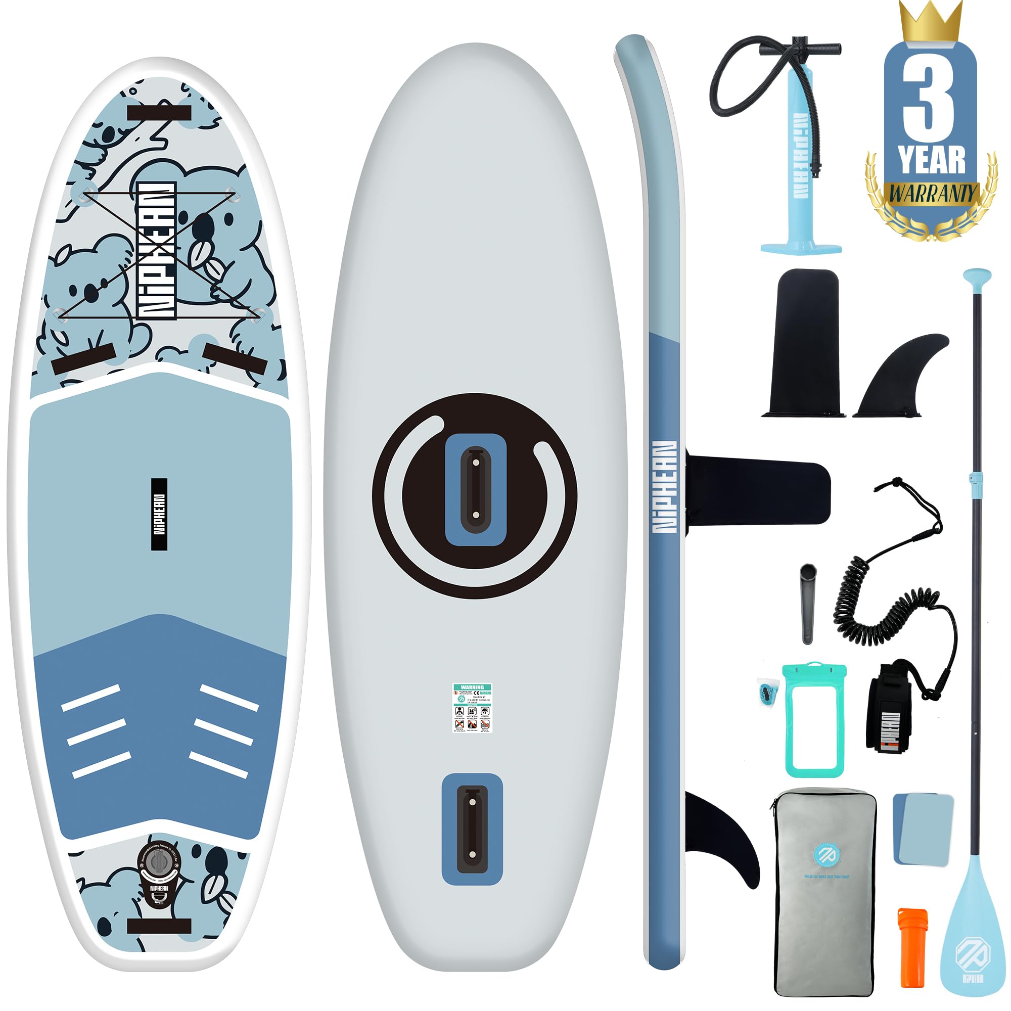 Extra Large Inflatable Paddle Board for Family Use with Accessories