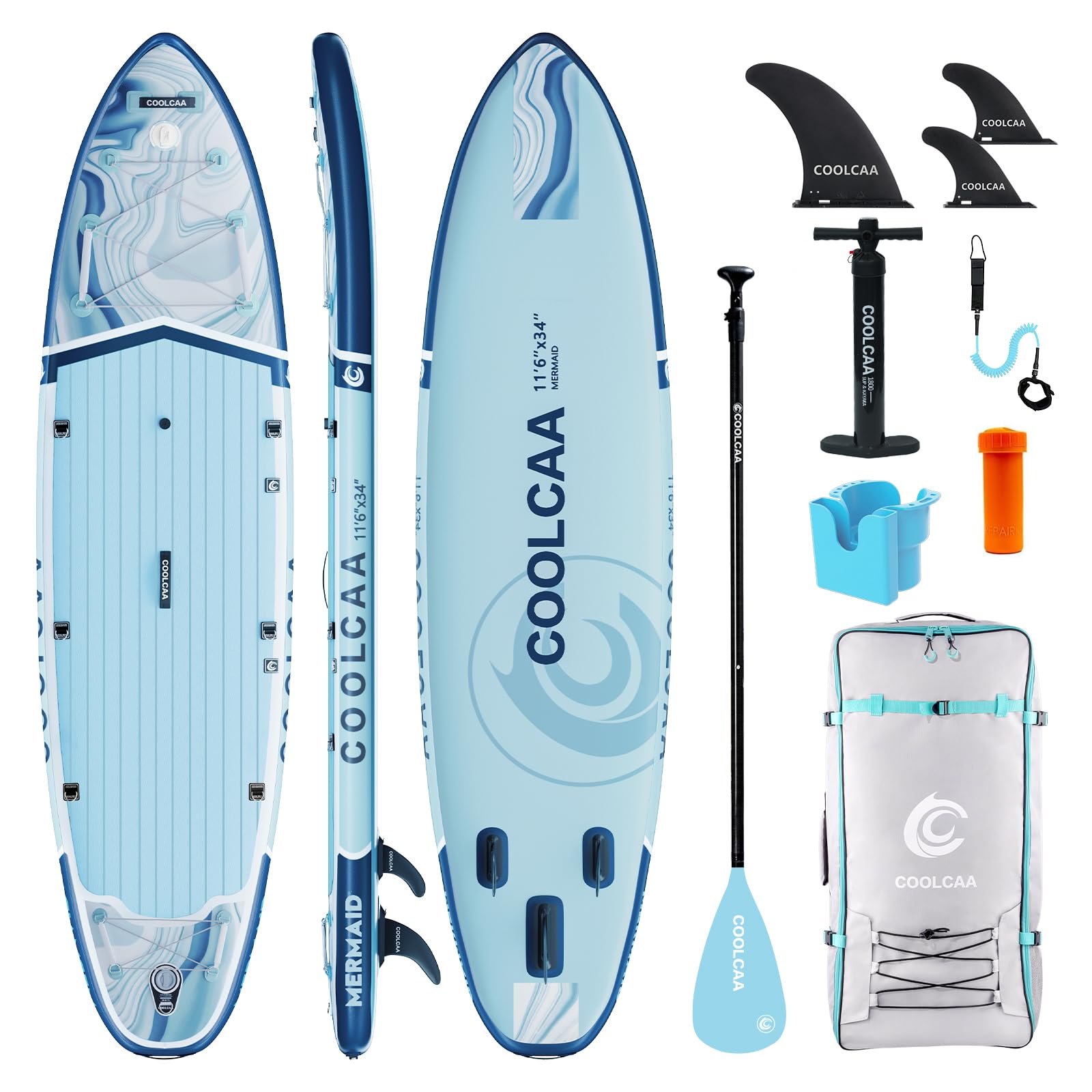 Extra Wide Inflatable Paddle Board for Family, Beginners & Fishing Use