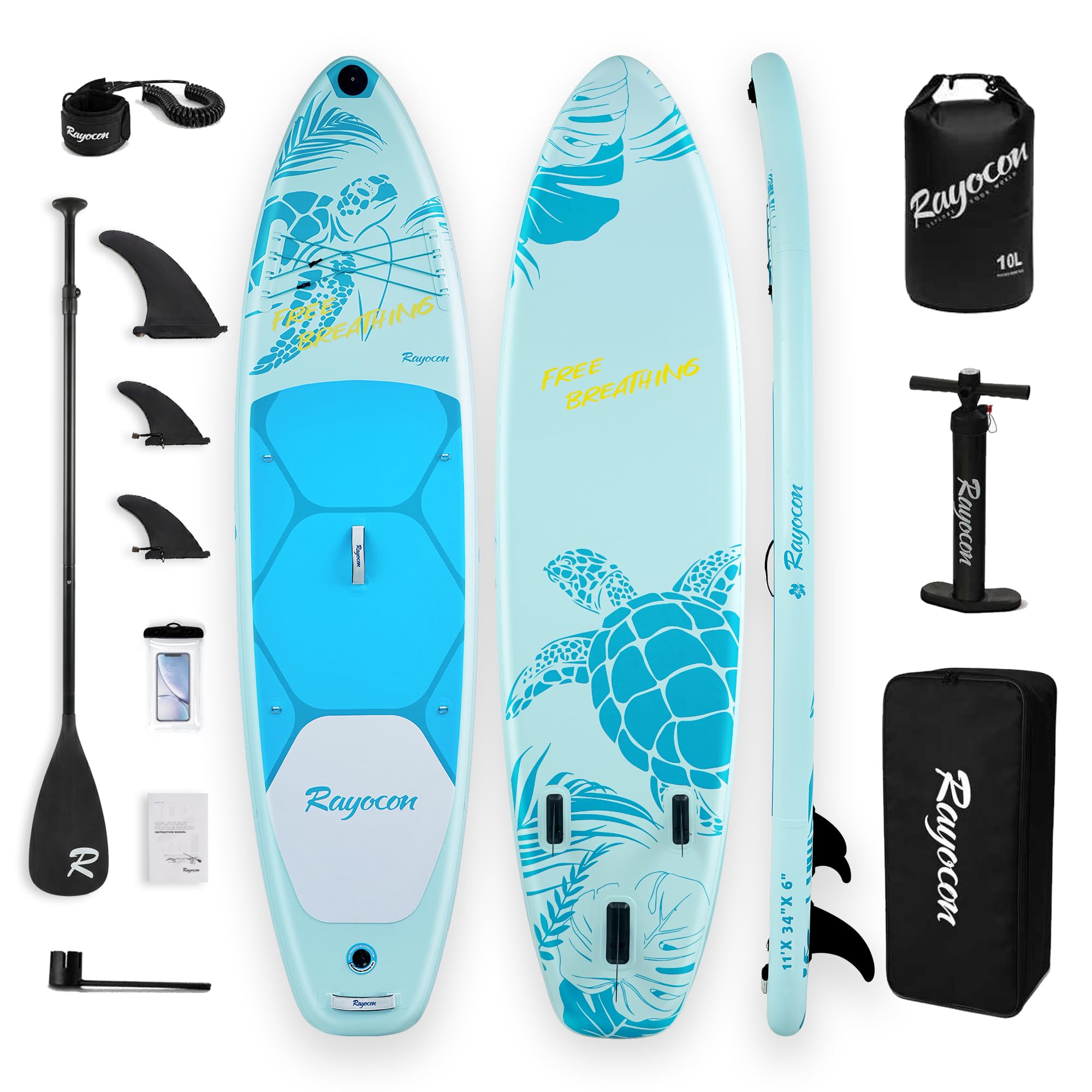 11' Extra Wide Inflatable Stand Up Paddle Board with Accessories