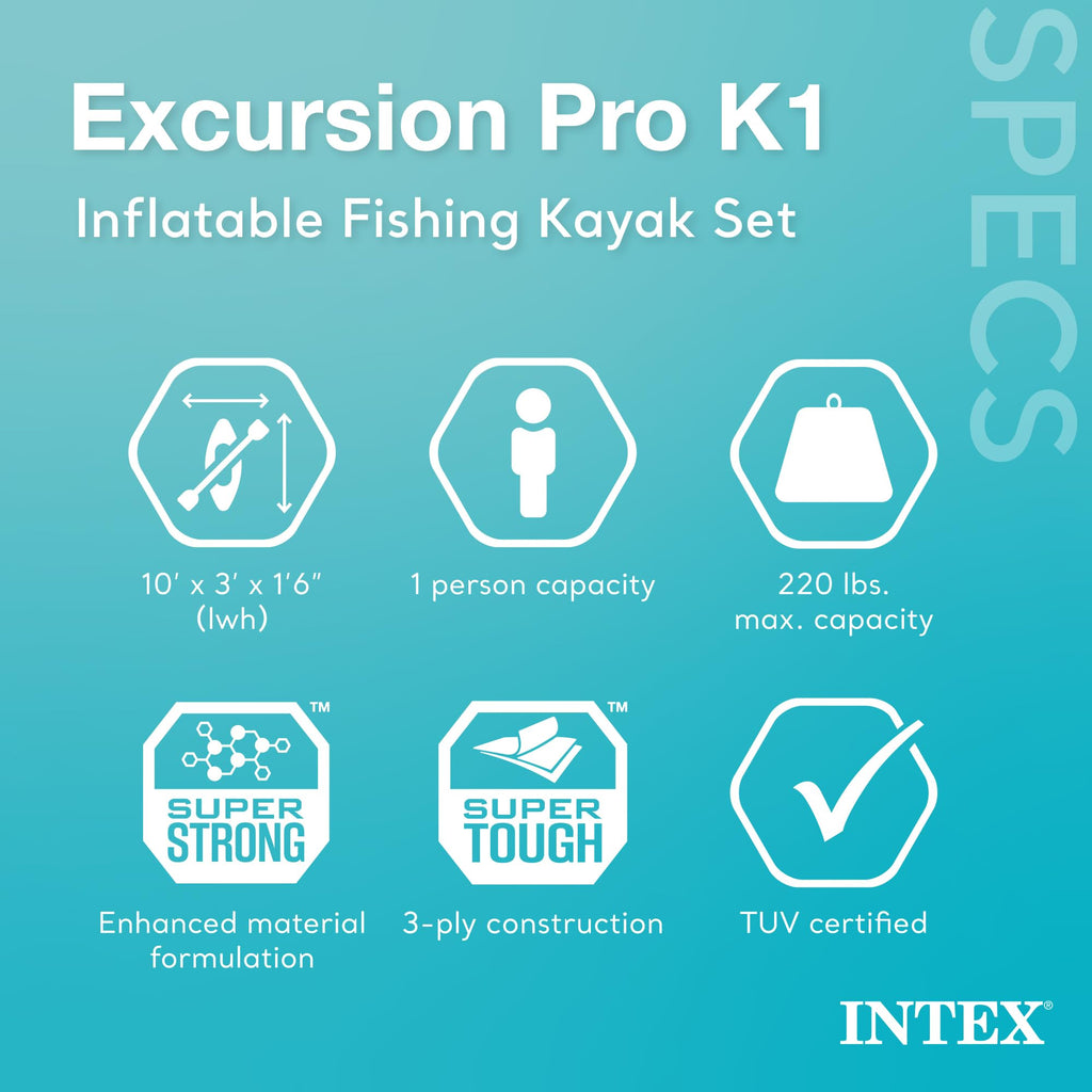 Inflatable Kayak Set with Paddles Pump & Adjustable Bucket Seat