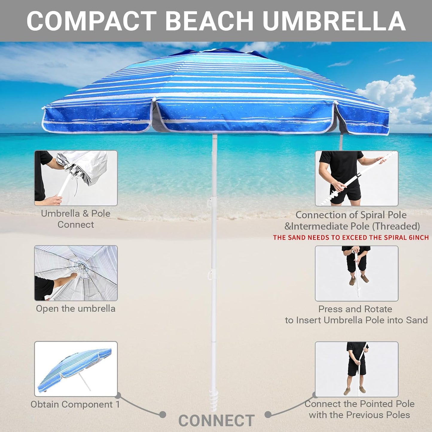 LOTTAFUN Beach Umbrella
