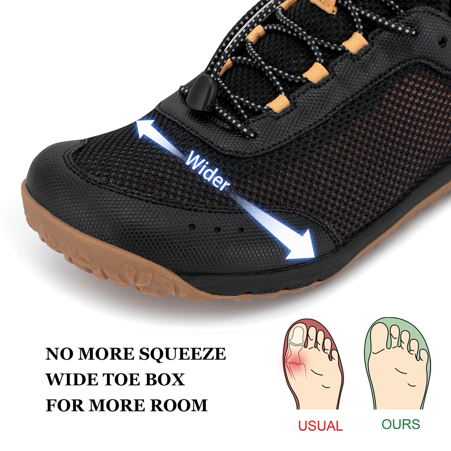 Quick-Dry Barefoot Water Shoes with Lightweight Self-Draining Sole for Men