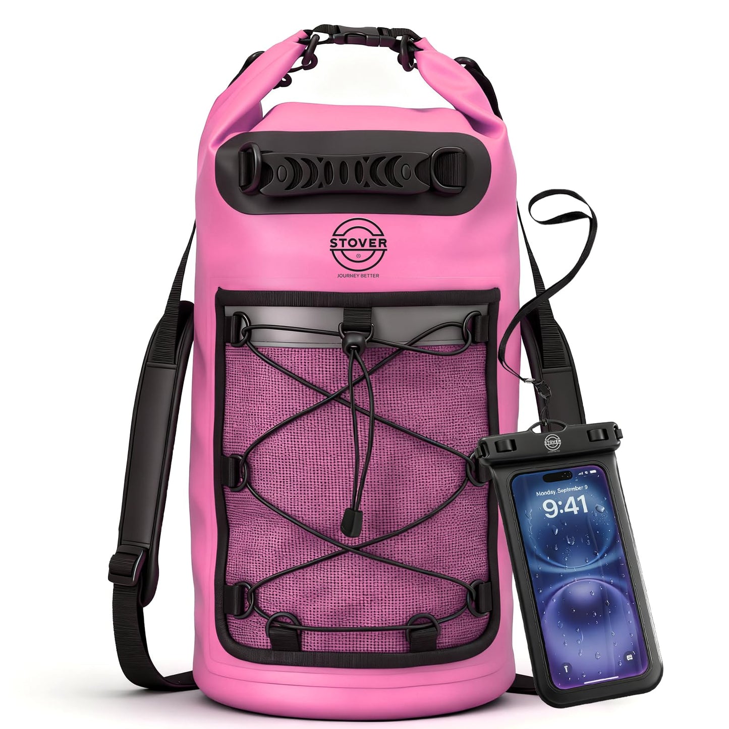 Waterproof Roll Top Dry Bag Backpack with Phone Case for Kayaking & Camping