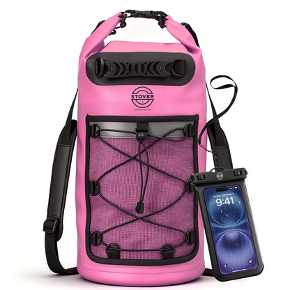 Waterproof Roll Top Dry Bag Backpack with Phone Case for Kayaking & Camping