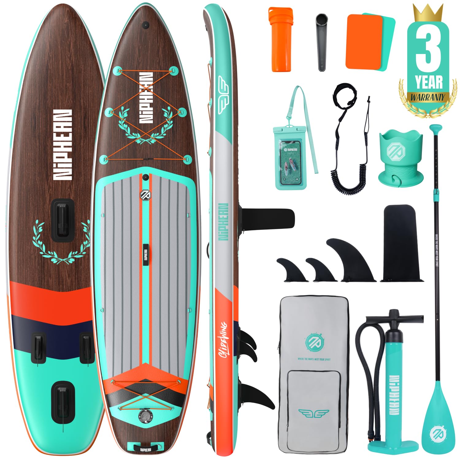 Extra Large Inflatable Paddle Board for Family Use with Accessories