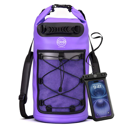 Waterproof Roll Top Dry Bag Backpack with Phone Case for Kayaking & Camping
