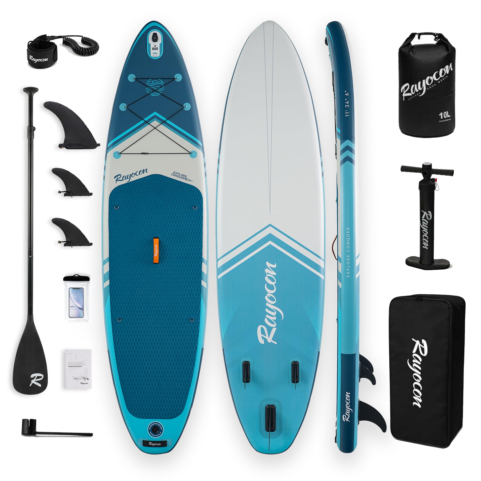 11' Extra Wide Inflatable Stand Up Paddle Board with Accessories