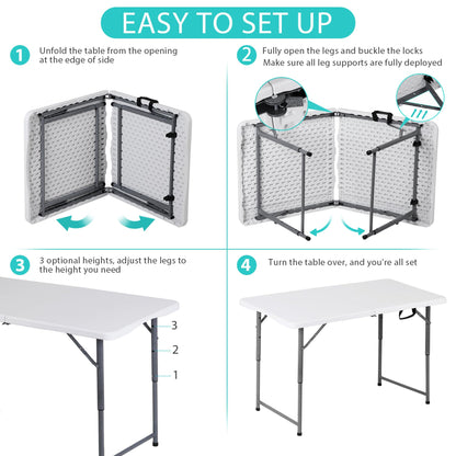 Portable Folding Table for Camping, Picnic & Outdoor Events