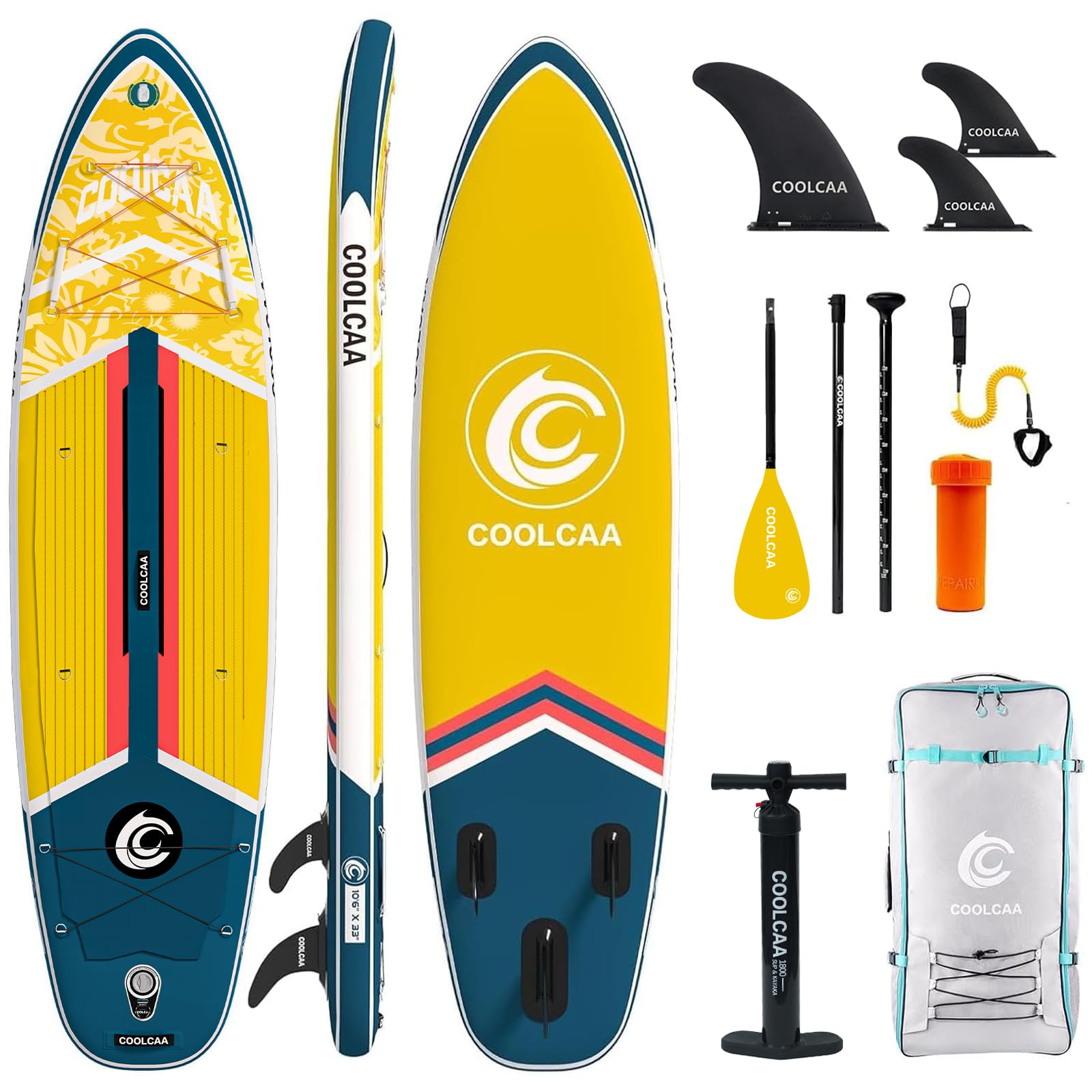 Extra Wide Inflatable Paddle Board for Family, Beginners & Fishing Use